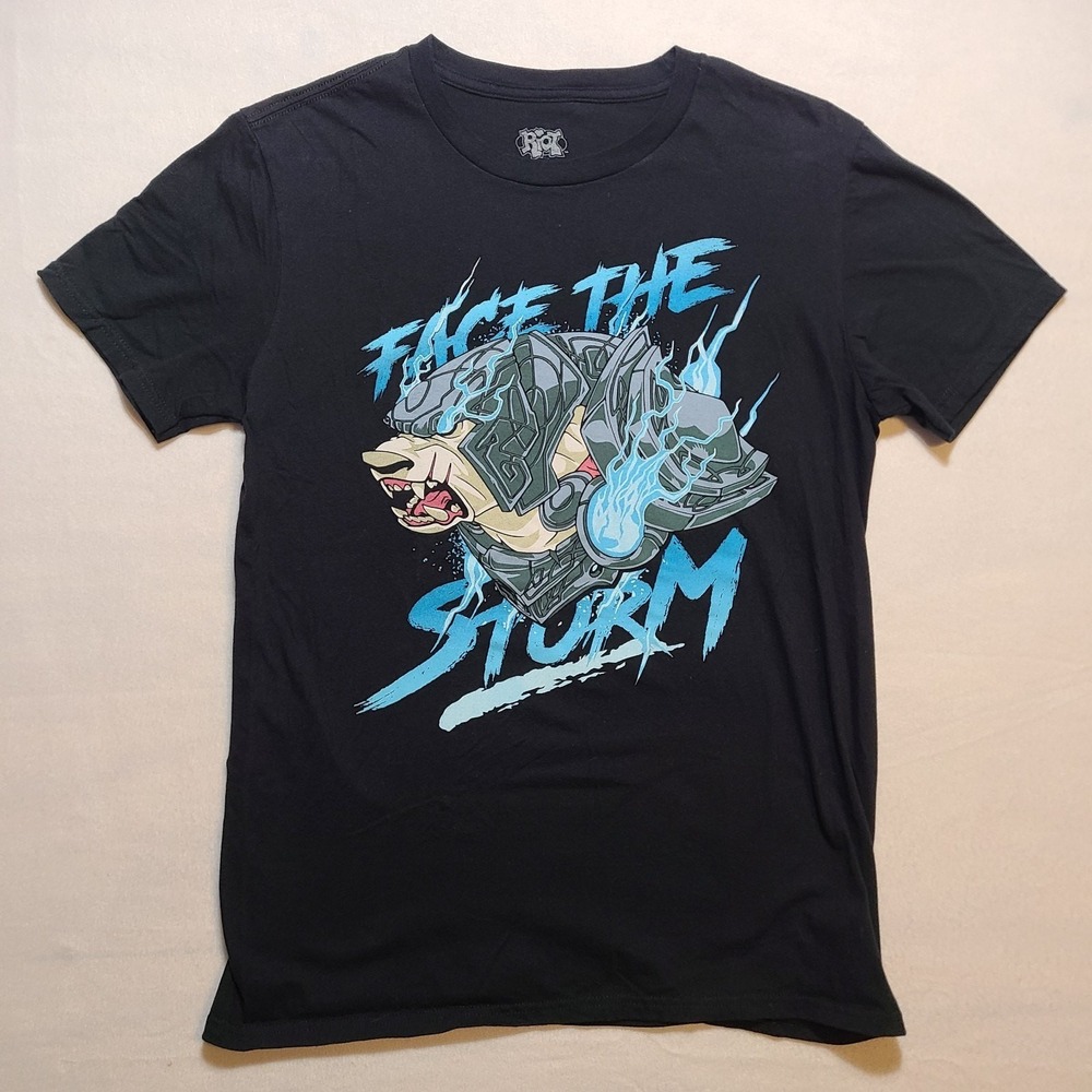 League of Legends Volibear Face The Storm Riot Games Graphic Black T-shirt M